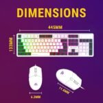 Ant Esports KM1610 Gaming Keyboard & Mouse Combo – RGB Backlit 104-Key Keyboard with 7-Color LED Mouse | White Edition for PC, Laptop, PS4, Xbox & Mac